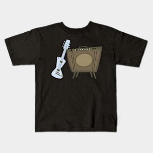 Vintage Guitar and Amp Kids T-Shirt